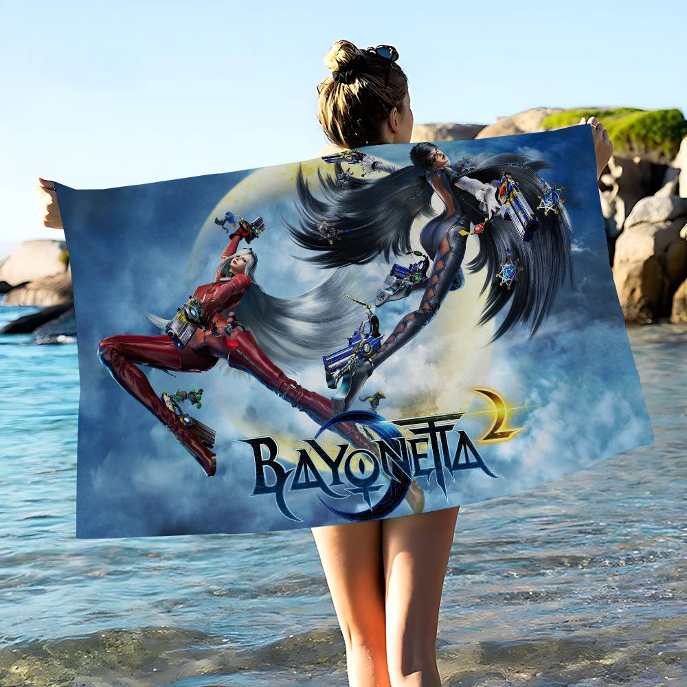 Game Bayonetta Microfiber Beach Towel Absorbent Quick Dry Soft Yoga Swimming Resort Mountain Climbing Towel