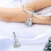 Polar Bear Charms Bead Copper Snowflake Dangle Pendant Fit Bangle Bracelet Necklace Diy Jewelry