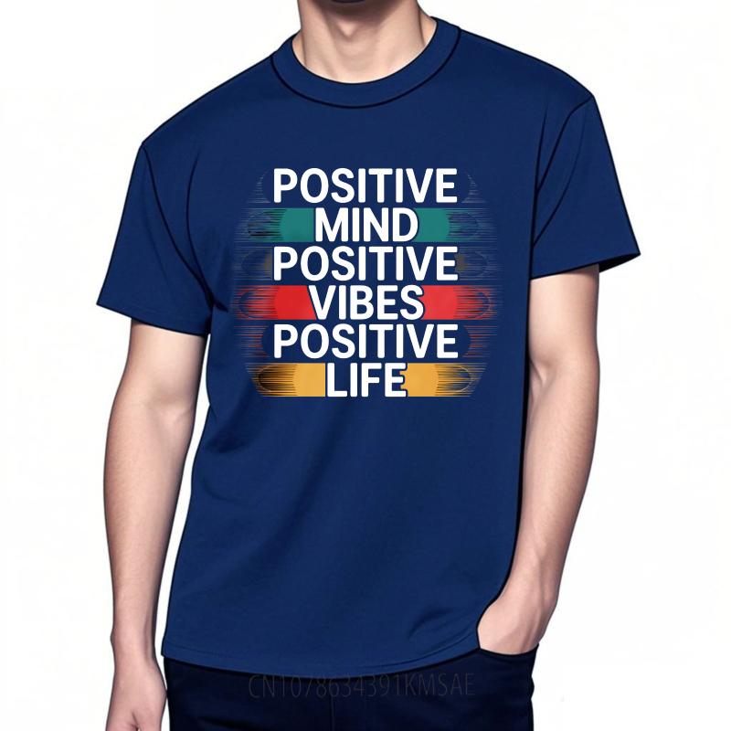Anime For Unisex Summer Tshirt Positive Mind Positive Vibes Positive Life Short Sleeve Rock Crew Neck For Her Top Tees