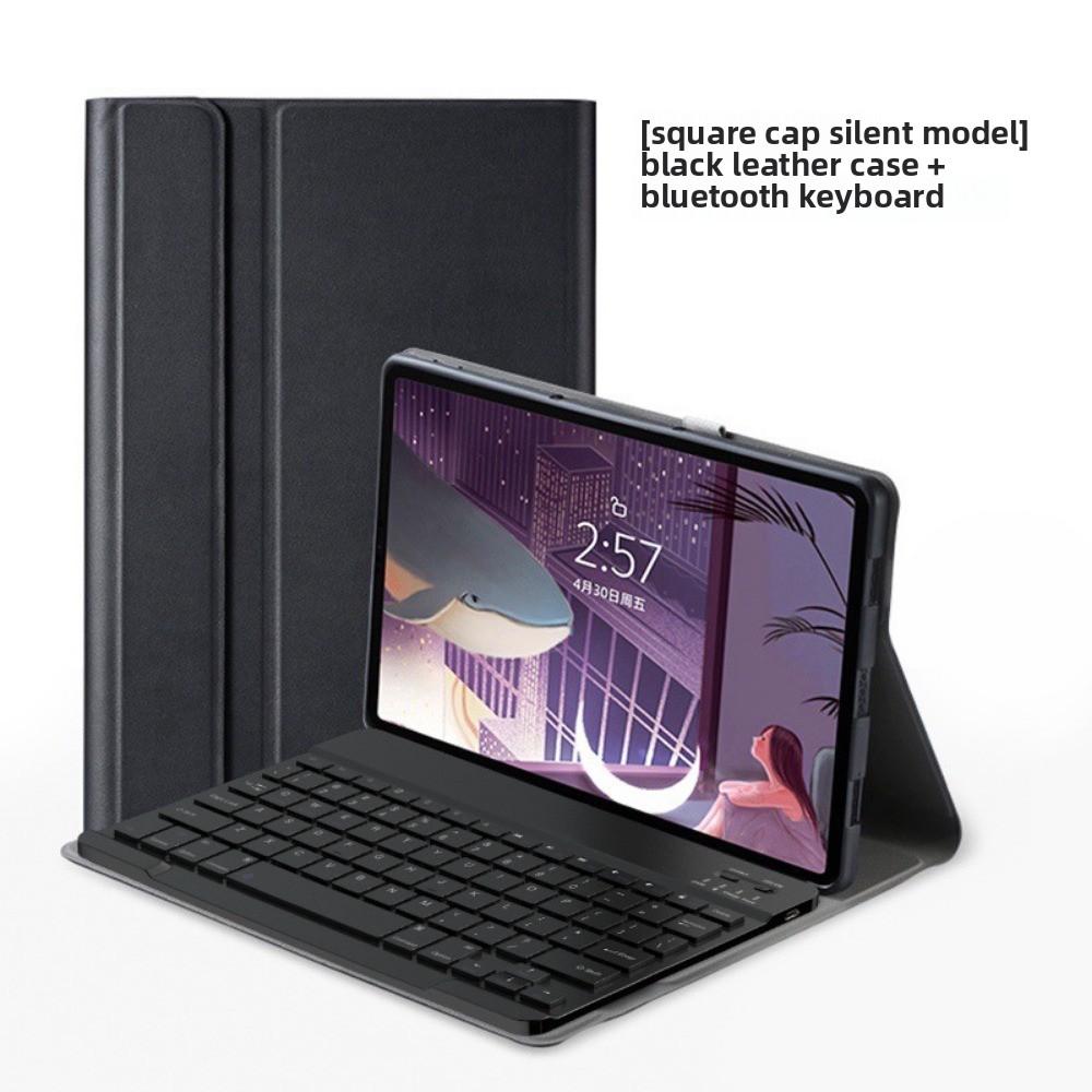 Leather Keyboard Case for iPad Air 6 10.2 Inch with Pencil Slot Magnetic Detachable Bluetooth Keyboard Protective Cover