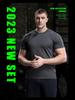 Lulu Men's Quick-Dry Sports T-Shirt - Elastic, Breathable, Large Size, Round Neck, Short Sleeve, Custom Logo.