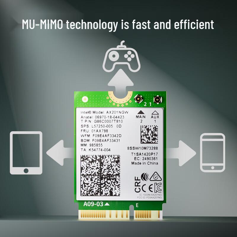 MOGE Intel AX201 WiFi 6 M.2 Wireless Adapter (CN Version)