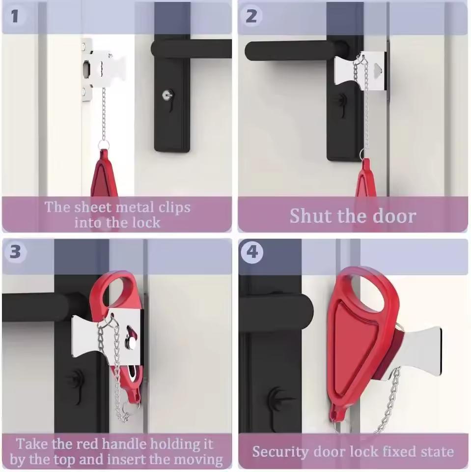 Modern Design Portable Anti-Theft Lock Travel-friendly Buckle Easy Screw Installation for Home Use Smart Home Products