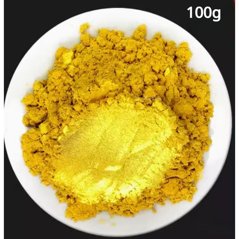 

100г/500г Порошок чистого золота 999 Порошок золотого листя з блискітками Храм/дім/Статуя Будди/табличка Парний напис Обведення слова /Манікюр/ Живопис