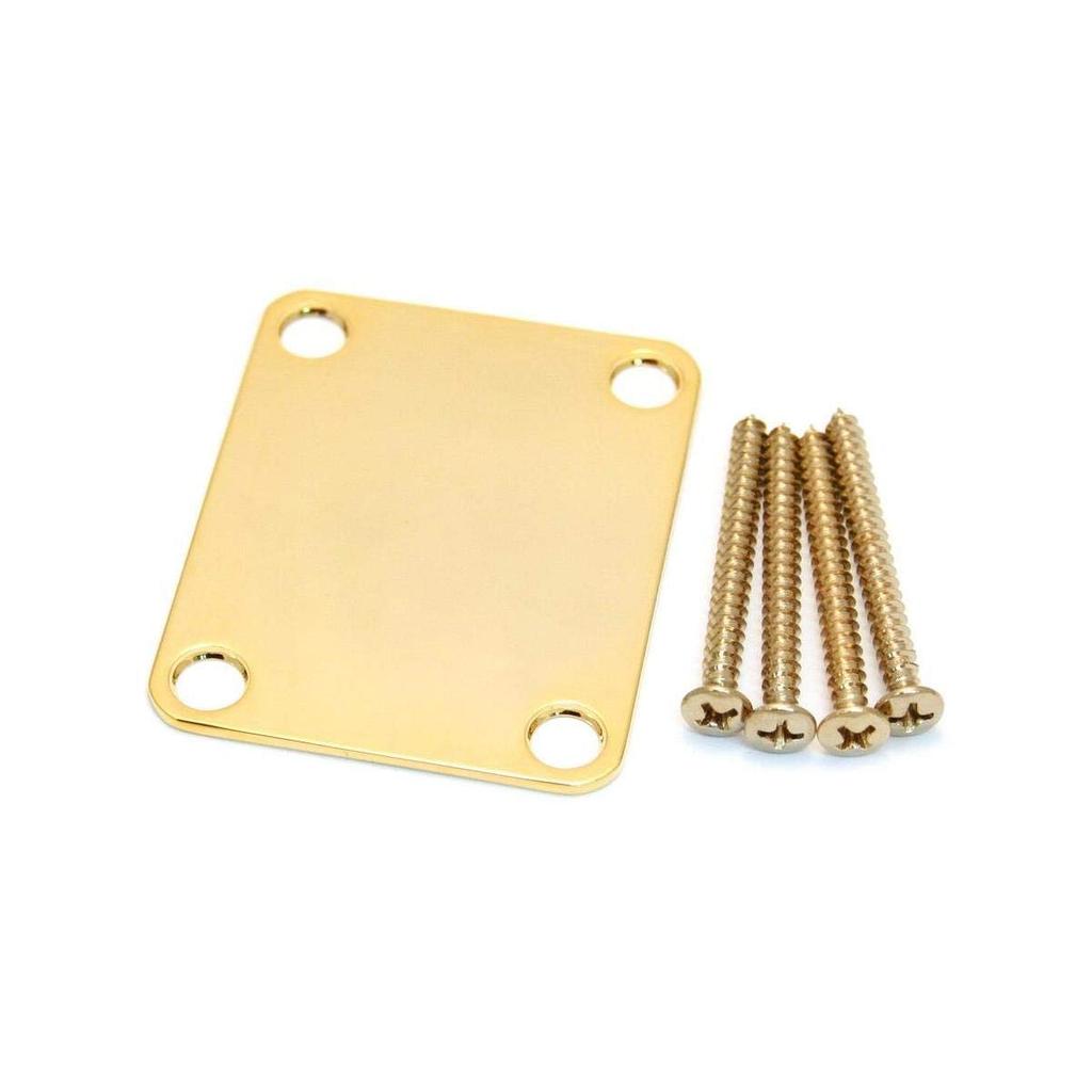 Fender Parts Vintage Neck Plate Serial Number or 4-Bolt "Plain" (No Logo) (Gold)