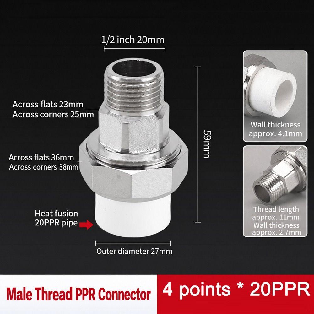 Female Thread PPR Pipe Connector Male Thread Plumbing Pipe Joint  Water Supply System