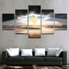 No Framed Canvas 5Pcs Its Splendor Jesus Christ Sunset Wall Art Posters Pictures Paintings Home Decor for Living Room Decoration