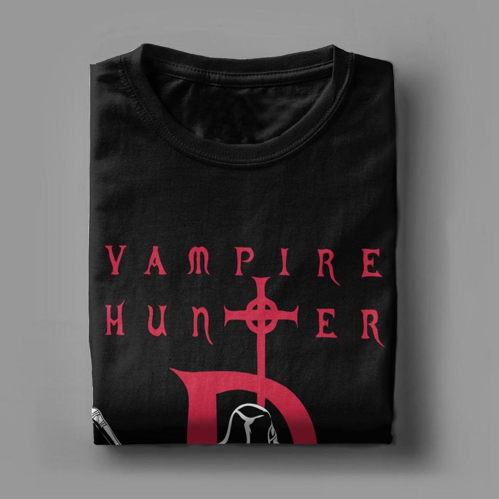Men's Vampire Hunter D Hellsing T Shirts Anime Pure Cotton Clothing Funny Short Sleeve Round Collar Tees Gift Idea T-Shirts