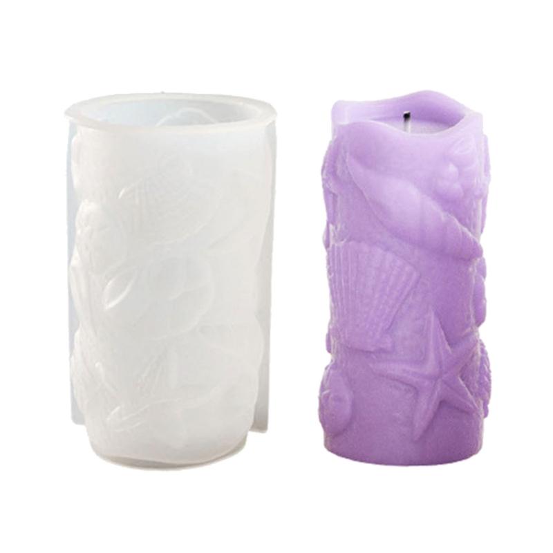 

Cylinder Candle Molds for Crafting Candle Soap Gypsum Decorations, Ocean Theme Candle Molds for Epoxy Resin Casting 1