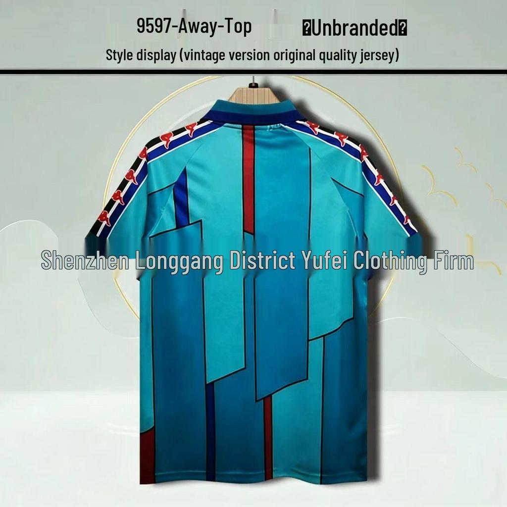 Barcelona Retro Trikot: Nein. 10 Messi, Nein. 9 Ronaldo, Nein. 10 Ronaldinho Gedenkausgabe