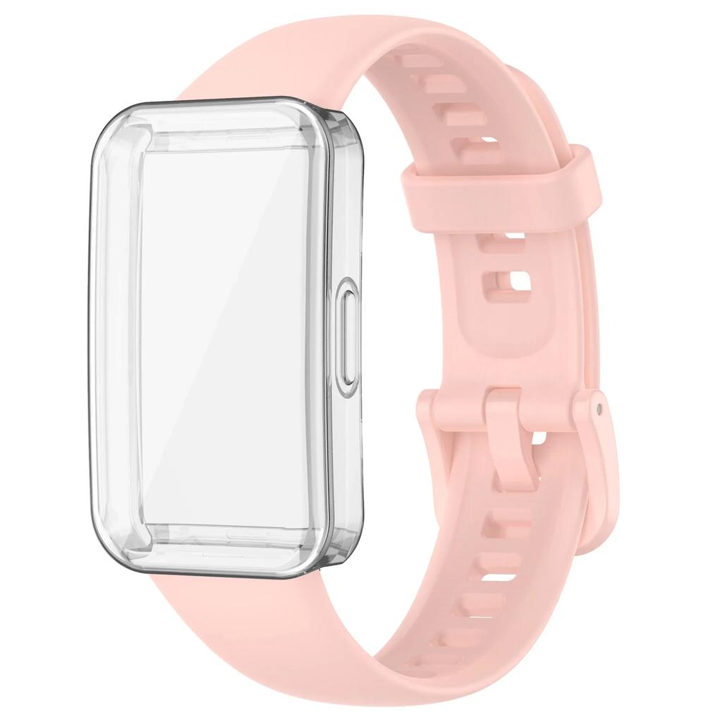 Silicone Watchbands For Huawei Band 9 Strap Replacement Strap For Huawei Band 8 Correa Bracelet Screen Protector Accessories