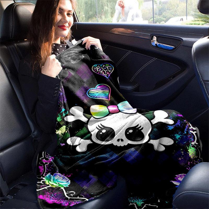 1 Stück Schämeldruck Leichte Flanelldecke, Bequeme und Warme Decke, für Camping Sofa Bett und Couch Büro, Geschenk