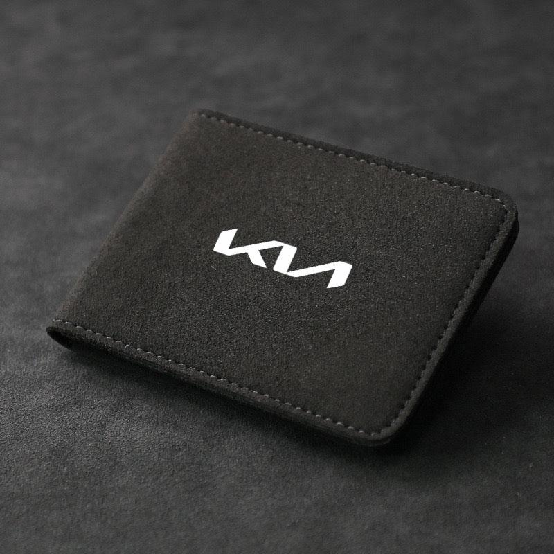 SBHX3 Car Driver License Cover Suede Anti-Fur Car Driving Documents Case Credit Card Holder for Kia KN K3 K9 Sportage Ceed Picanto Rio