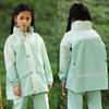 Zaino alla moda per studenti della scuola elementare, Impermeabile a due pezzi per bambini, Pantaloni da pioggia, Set di abbigliamento unisex per giochi all'aperto con l'acqua per ragazzi e ragazze