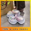 Cartoon cute Hello Kitty hole shoes women 2025 summer wear thick soles increase height non-slip lightweight two wear slippers women