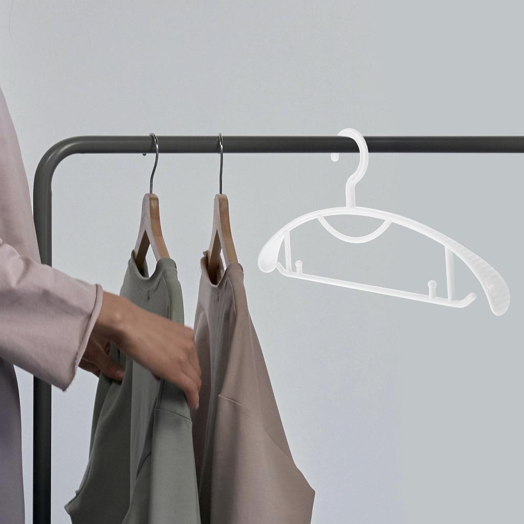 10Pcs Anti-Skid Traceless Hangers Practical Design for Suits Coats Dresses Sweaters Home Accessories Widened Hangers