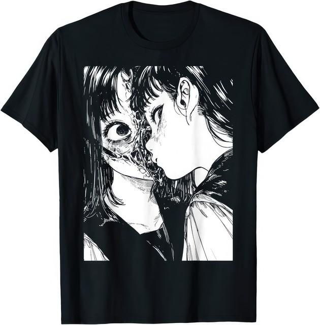 Horror Anime Manga Japan Creepy Kawaii Goth Retro Graphic T-Shirt XXXL