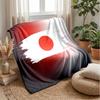 Couverture Flanelle Imprimée Football Japonais Douce pour la Peau Chaude Décorative Jeté pour Canapé Lit Intérieur Usage Quotidien