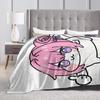 Cute Fanart N-Nikke DORO Flannel Blanket Winter  Soft Warm Throw Blanket for Girls Boys Living Room Graphic Bedspread Bed Cover