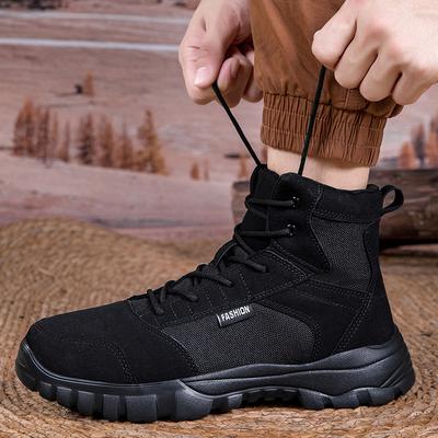 Autumn New High-top Outdoor Sports Military Boots Fashion Casual Shoes Outdoor Mountaineering Hiking Shoes Martin Boots Combat Boots