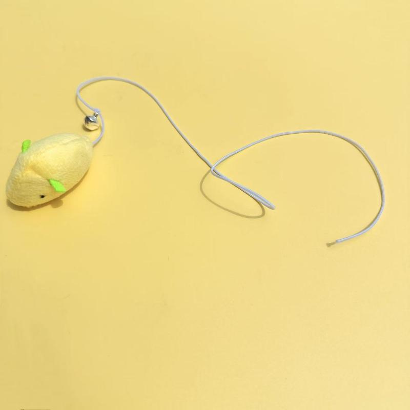 5pcs Simulated Mouse Cat Plush Toy Bite-resistant Sounding Bell Interactive Kitten Toy Self-indulgent Teeth Cleaning Cat Toy