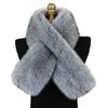 2025 Women's Double-Sided Faux Fox Fur Scarf - Thick, Warm, & Elegant for Autumn/Winter
