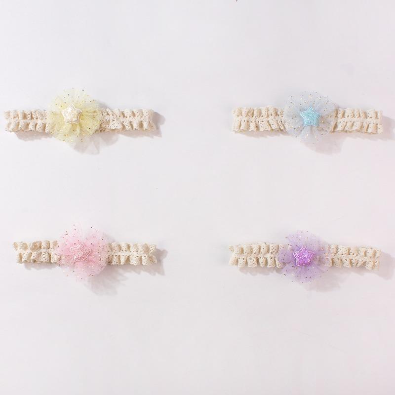 New Baby Headband, Cute Five-pointed Star Flower Children's Headscarf, Thin Baby Hair Accessories In Summer