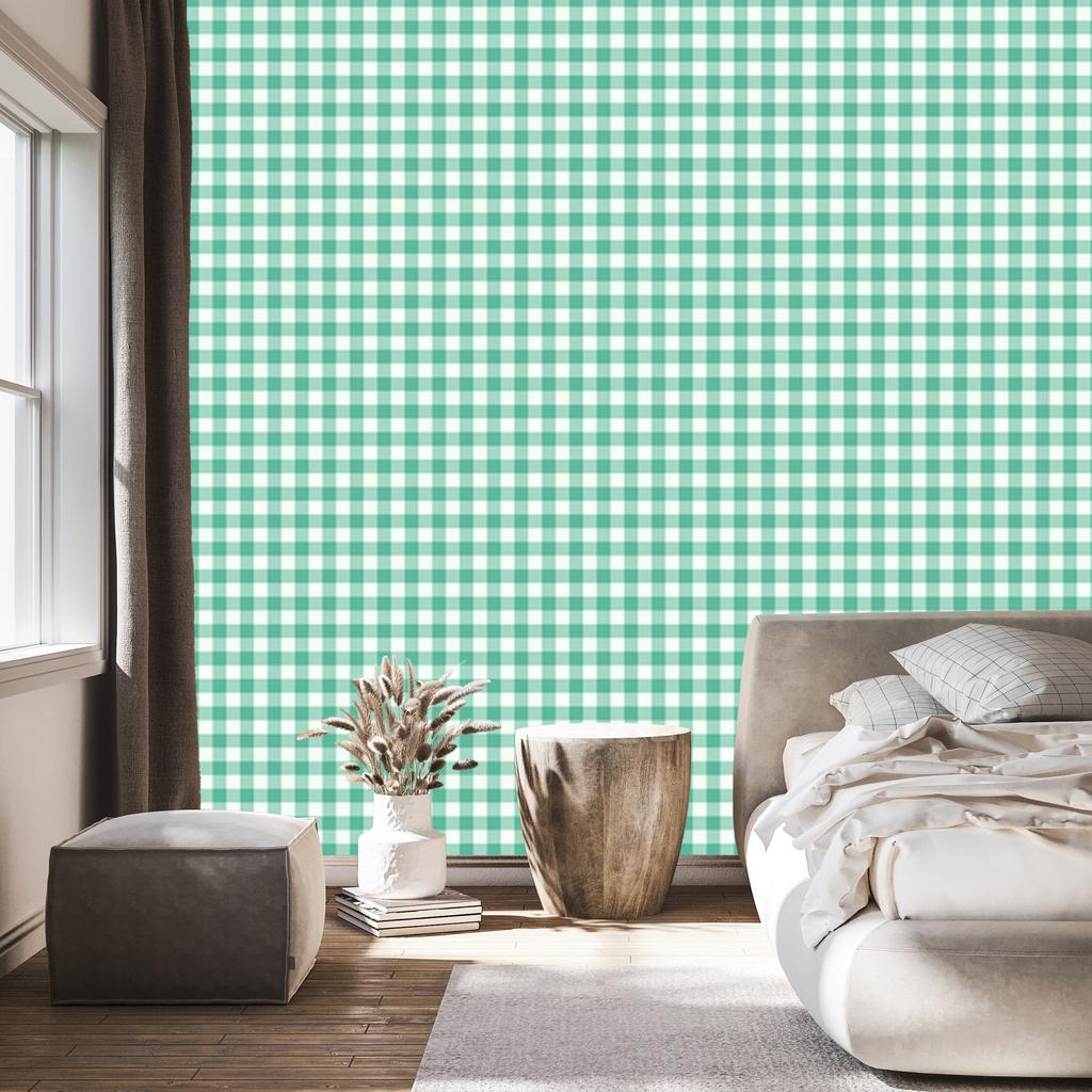 Wallpaper Mint and sea fabric pattern, mint background 50x1000