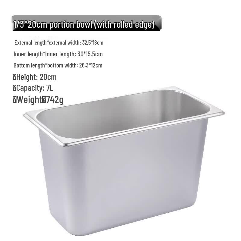 Zhebu Stainless Steel Rectangular Food Pan with Lid