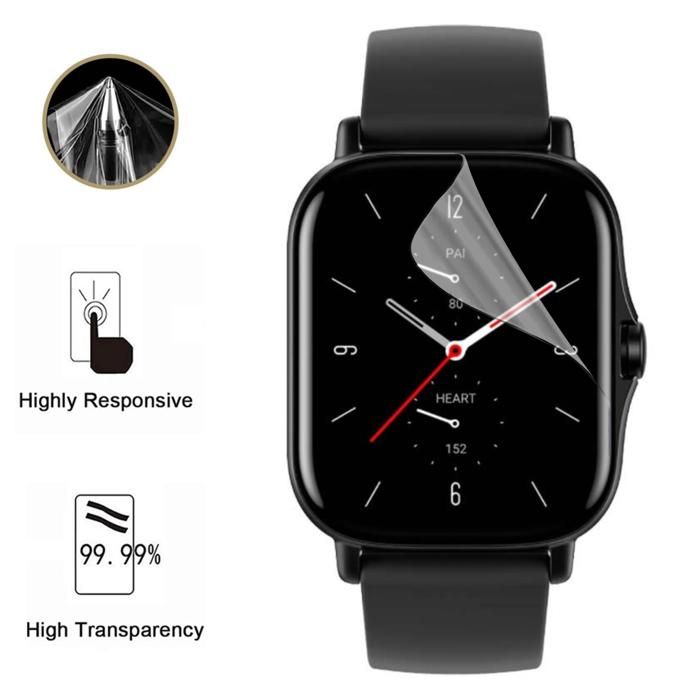Screen Protector for Amazfit GTS 2 [6 Pack] Ultra Thin Resistant Protective Plastic Film Phonillico
