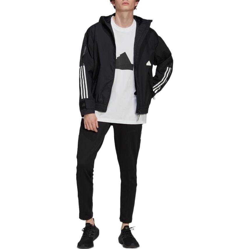 Adidas Jackets Men's Black Hooded Moderate Other HG2062