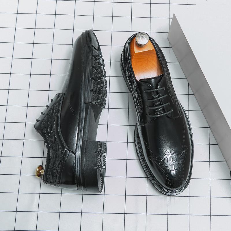 

Кожаная обувь для мужчин из натуральной кожи большого размера высокого качества дизайнерская формальная обувь повседневная обувь модная деловая оксфорды 46 чёрный