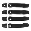 8Pcs Exterior Door Handle Covers Trims Fit For GMC Sierra Chevrolet Silverado 3500HD 2500HD 1500 Suburban Tahoe  Black ABS