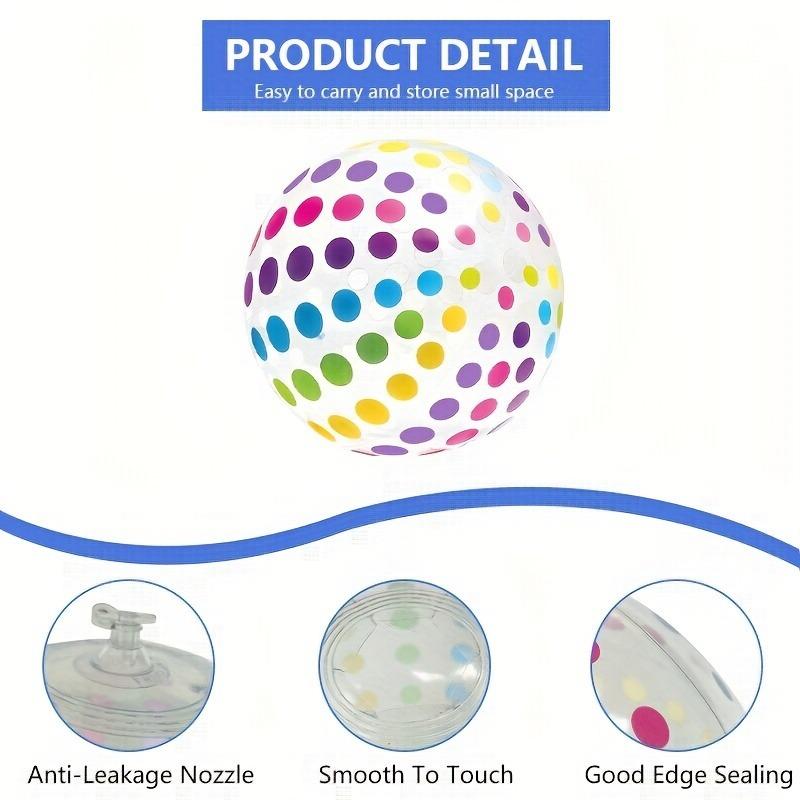 1pc Vibrant Rainbow Striped Beach Ball, Perfect for Birthday Parties & Summer Celebrations,Durable Pool Toy, Beach Accessories