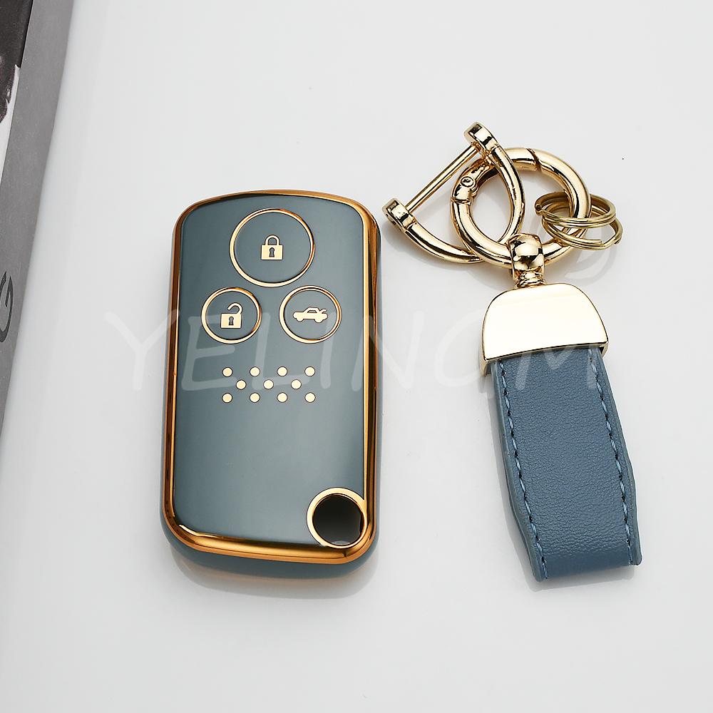 2 3 Buttons Soft Tpu Shell Fob For Honda Fit Jazz Shuttle Gp2 Spada Stepwgn Rg1 Freed Spike Ge6 Car Case Key Cover Fob Keychain