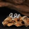 Wind Style Original Design Niche Abstract Art S925 Sterling Silver Ring Women'S Fashion Sweet Does Not Fade