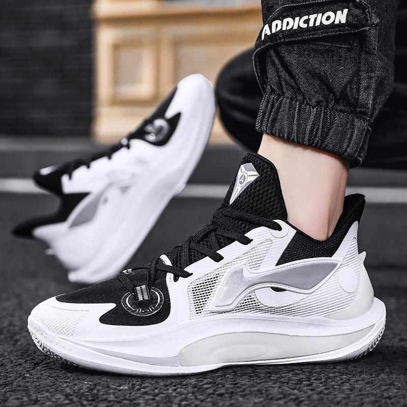 Practical basketball shoes, breathable sports shoes, sports shoes, casual sonic cement floor shock absorption 11 non-slip students, excellent price