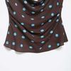 Retro Blue Polka Dot Spaghetti Strap Tank Top for Women - Summer 2026 Collection