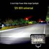 Super Bright LED Spotlight for Trucks & Vehicles: 12v/24v Headlight and Fog Light