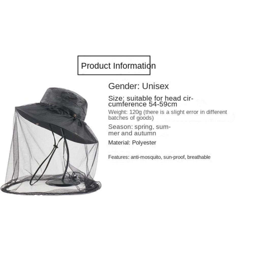 Hat Bee Keeping Protective Mosquito Net Hat Insect Mesh Hat Anti Bee Hat Outdoor Fishing Sun Cap