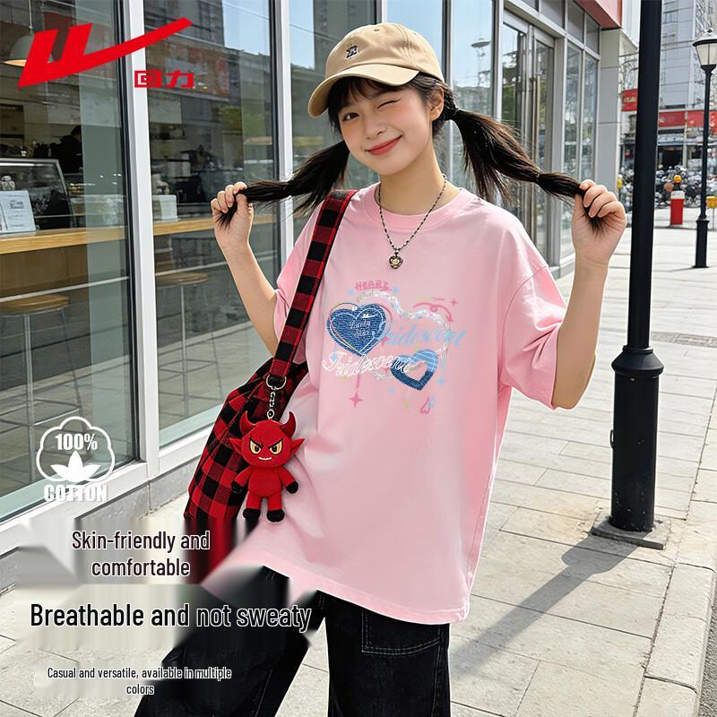Warrior Women s Japanese Style Sweet Heart Cotton T-Shirt L