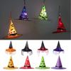 Hanging Ornament Halloween Witch Wizard Hat Home Accessories Wicked Witch Lighted Magican Hat Witch Hats with LED Light