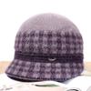 Hat lady winter warm short brim rabbit fur basin hat middle old man scarf knitted hat cold warm wool hat