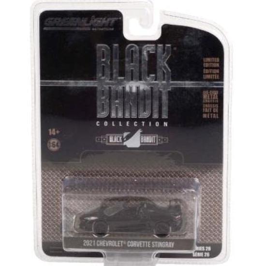 GREENLIGHT scale Bandit Series 26 2021 Chevrolet Corvette 164 Black - Stingray