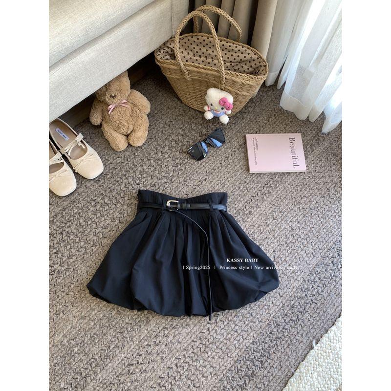 

Kumikumi Sweet Style Slimming Youthful-Looking Bud Skirt Women s Clothing Fall Fashion Tape Elegant A- line Skirt Skirt Black with belt L