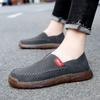 Large size 2025 autumn new hand-stitched trend non-slip and wear-resistant one-pedal soft-soled casual men's shoes