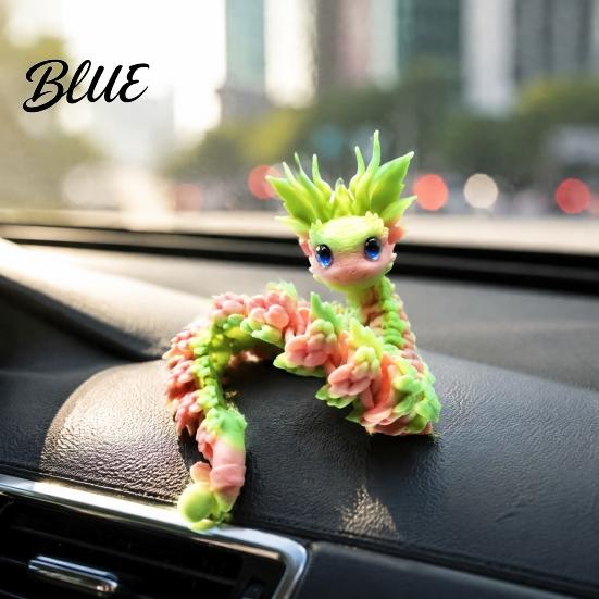 Desk Accessories for Women 3D Printed Articulated Dragon Fidget Toy Cute Ornaments Kawaii Cherry Blossom Decor Stress Relief Toy Adults Fantasy