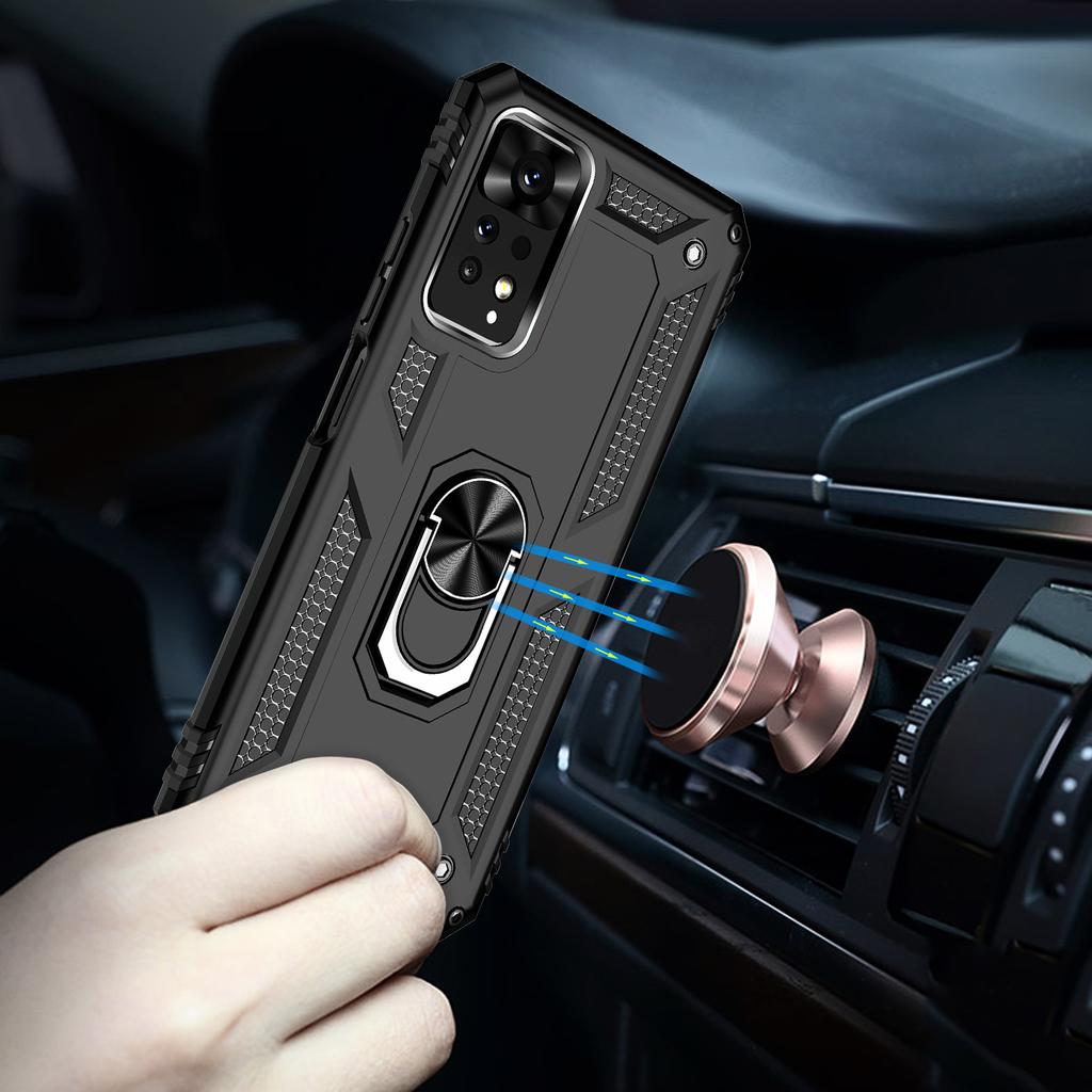 Custodia Armatura Anello da Dito Rigido e Resistente Per Redmi Note11 Note 11 Pro 5g 11s Note 10 10s 10c Anti-Urto Copertura Borsa per Telefono Cellulare