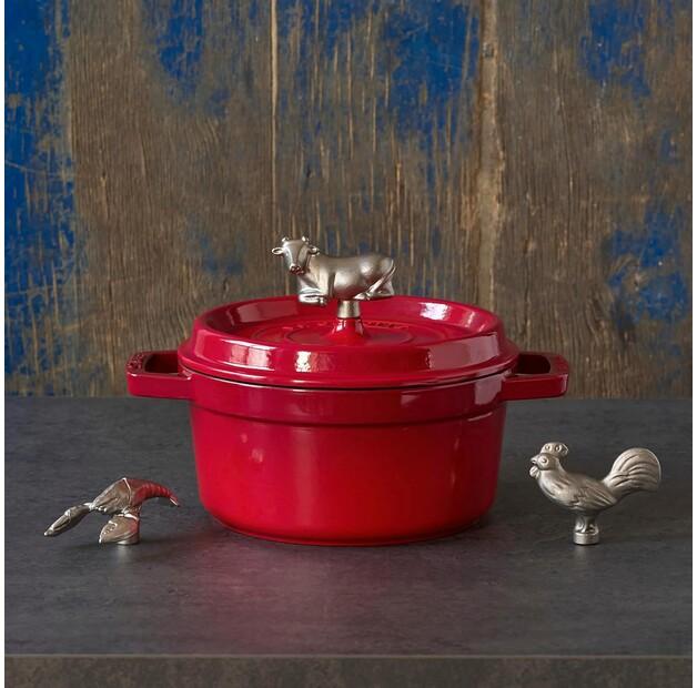 Cocotte Zwilling Staub, Round, 22 Cm, Cherry Red, 2.6 L (40509-825-0)