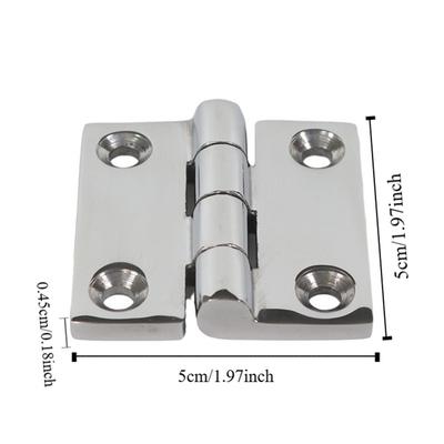 38/40/50mm Stainless Steel Butt Hinge with 4 Holes Solid Cast Boat Hinges Heavy Duty Durable Hatch Cabinet Door Hinge Boat Deck